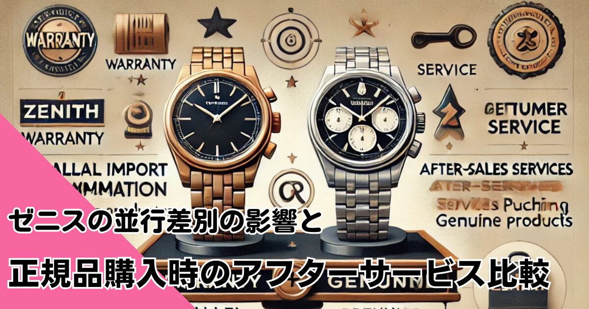 ゼニスの並行差別の影響と正規品購入時のアフターサービス比較 ゼニスの並行差別の影響と正規品購入時のアフターサービス比較